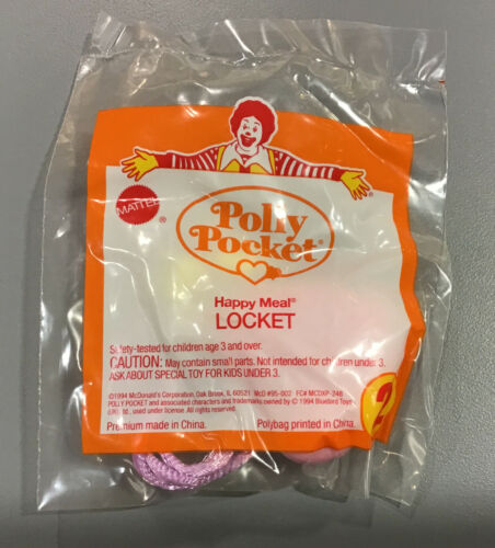 Vintage 1994 Mcdonald's “polly Pocket” Pink Heart Locket Sealed