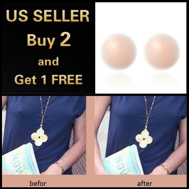 2pcs Reusable Soft Silicone Adhesive Nipple Cover Sticker Pads Invisible Bra